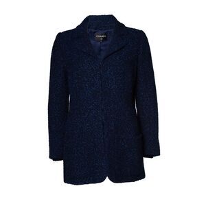 Pre Loved chanel Women blue | navy blue Leather Jackets